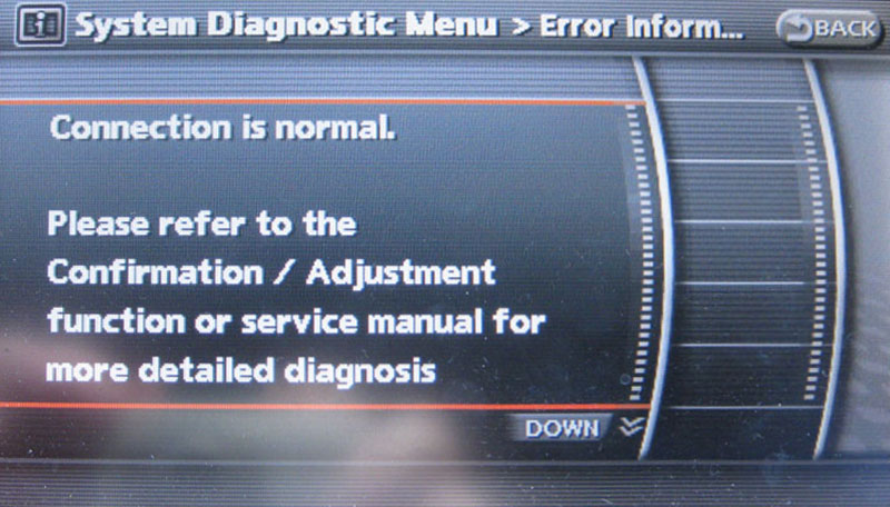 Diagnostics error information